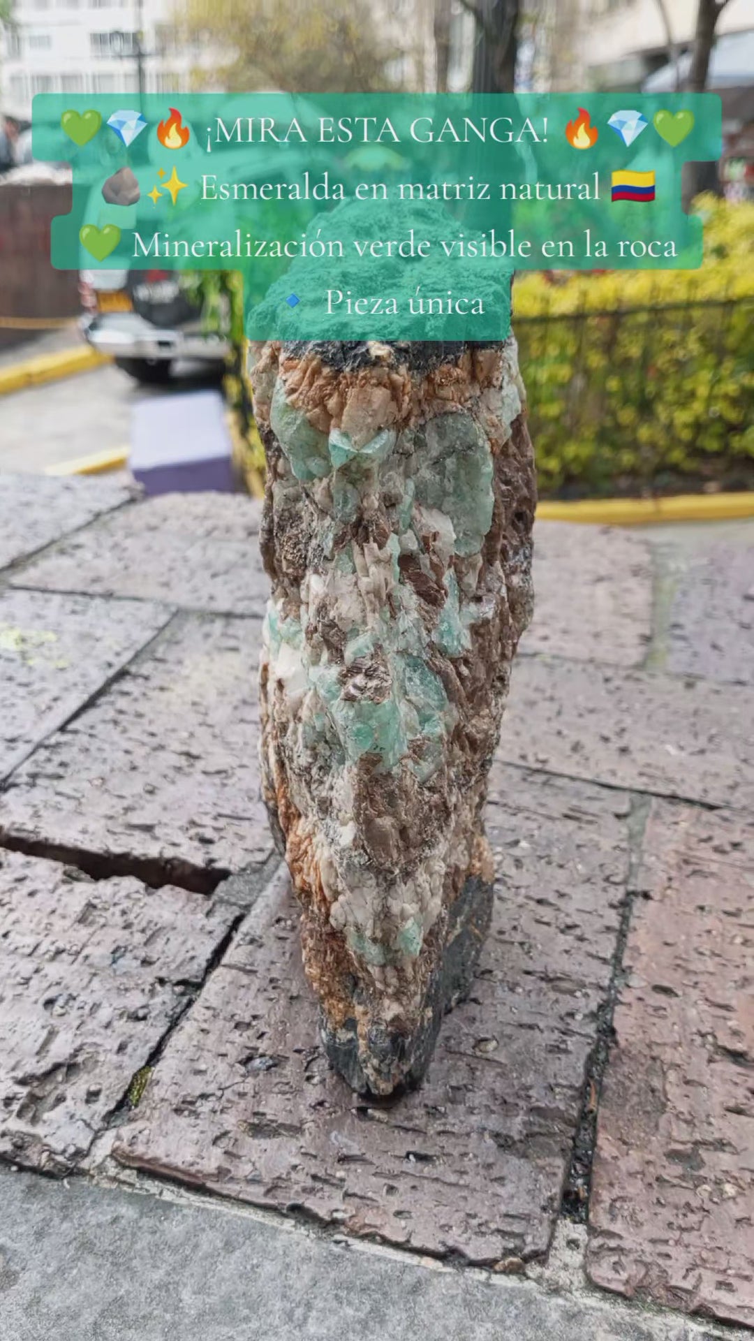 Ganga de Esmeralda Natural en Matriz Colombiana