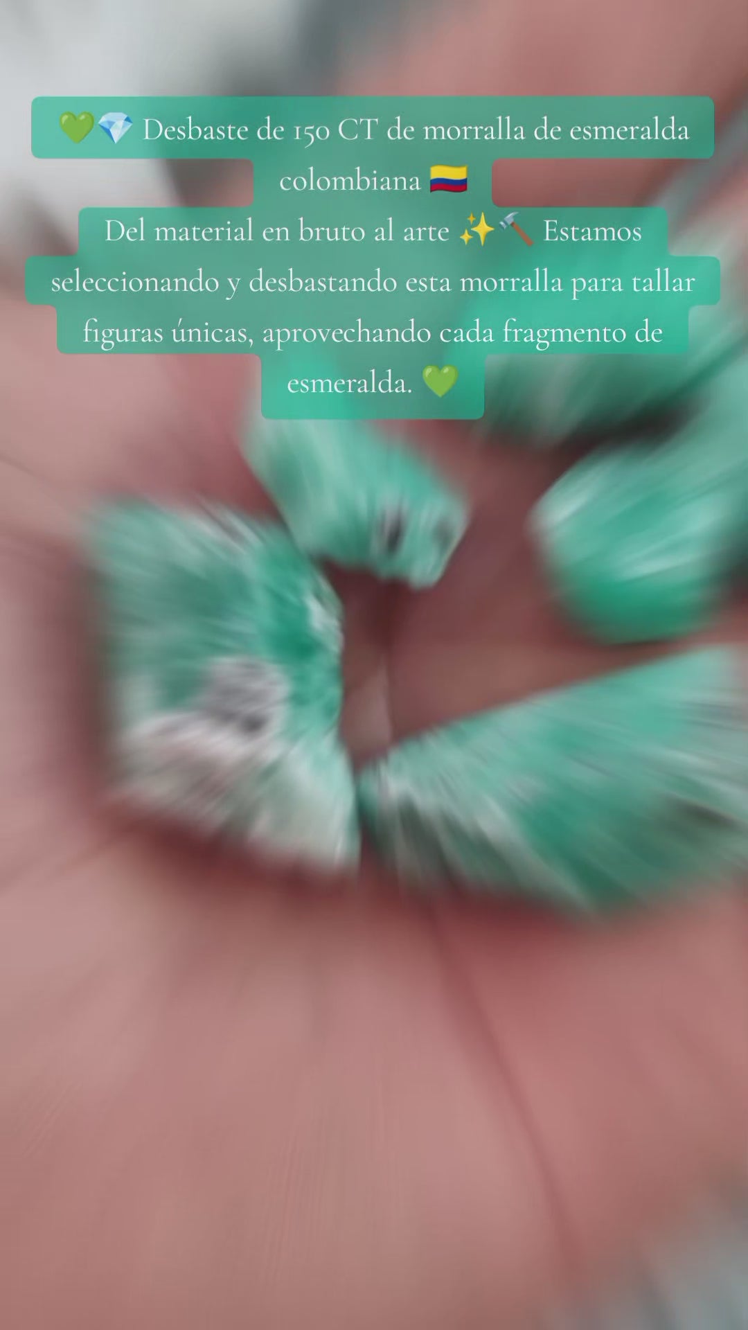 Desbaste Artesanal de 150 CT de Morralla de Esmeralda Colombiana 🇨🇴💚
