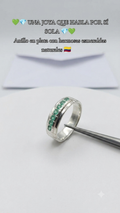Anillo en Plata con Esmeraldas Naturales Colombianas