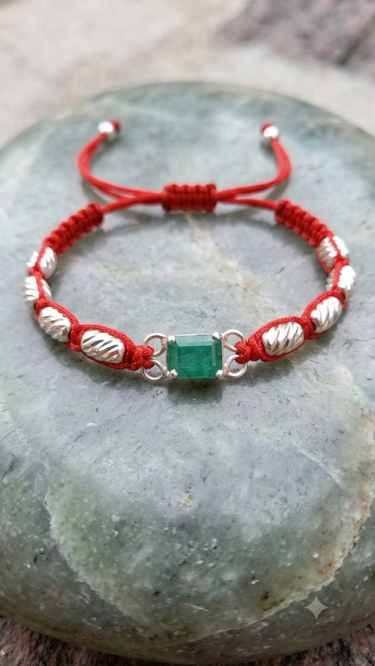 Pulsera con Esmeralda Natural Colombiana