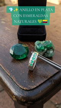 Anillo en Plata con Esmeraldas Naturales